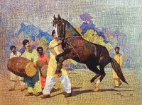 Tariq Mahmood, 48 x 36, Oil on Jute, Figurative Painting, AC-TMD-029